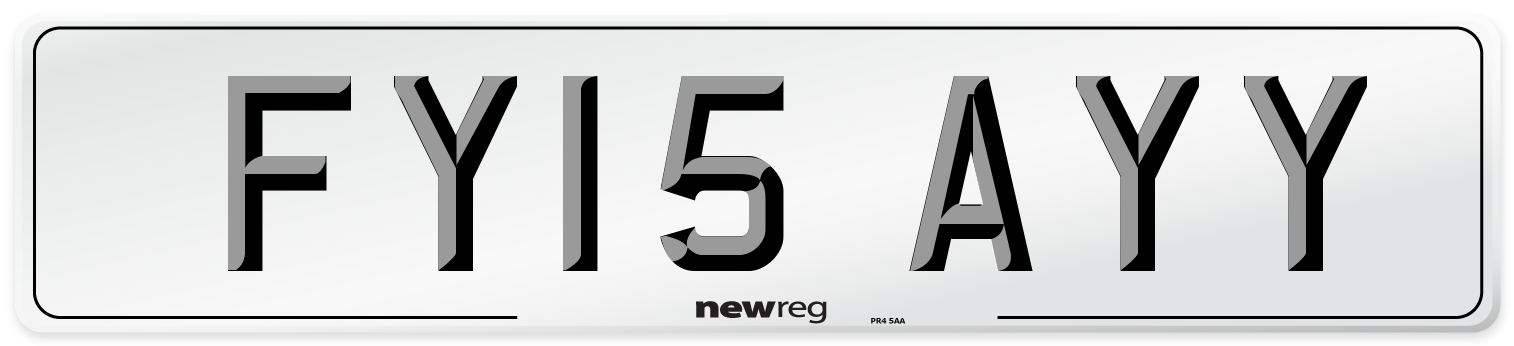FY15 AYY Number Plate from New Reg
